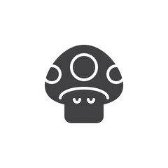 Amanita mushroom vector icon. filled flat sign for mobile concept and web design. Fungi mushroom simple solid icon. Symbol, logo illustration. Pixel perfect vector graphics