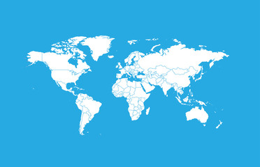 Fototapeta na wymiar World Map - highly detailed vector illustration.