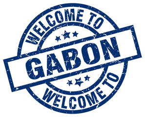 welcome to Gabon blue stamp