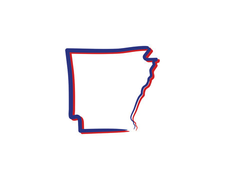 Arkansas Outline Logo Icon 001