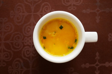 パンプキンスープ　真上から