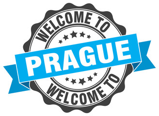 Obraz premium Prague round ribbon seal