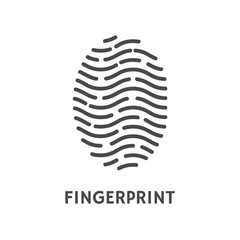Fingerprint Verification Poster with Text Vector