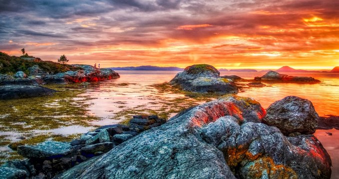 Rough Nature In Norwegian Landscape In The Summer