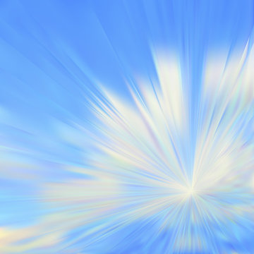 Abstract cloudy blue sky.  Vector iridescent mesh gradient. Colorful blue sky, illusion of oil paintings. Multicolor shades of colors, special effect. Not trace image, include mesh gradient only. 