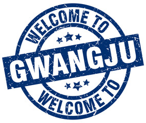 welcome to Gwangju blue stamp