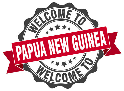 Papua New Guinea round ribbon seal