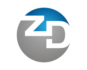 ZD letter circle logo template 1