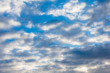 Blue sky with some clouds background texture