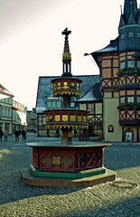 Wohltäterbrunnen auf dem Marktplatz der Altstadt Werningerode