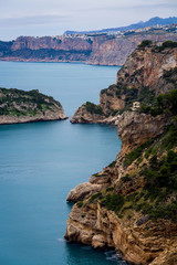 Alicante, Spain; November 22, 2018: Views of the Cap de la Nau in Jávea, Alicante