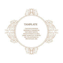 Vector ornamental decorative frame. Luxury floral border.