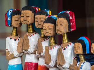 Long neck Kayan tribe wood doll