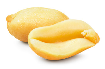 Peanut isolated on white. With clipping path. Full depth of field.