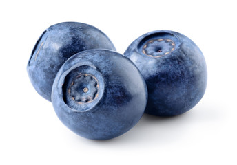 Blueberries isolated. Blueberry on white background. With clipping path.