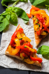 vegetarian bruschetta with paprika