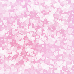 White heart love confettis. Valentine's day patter