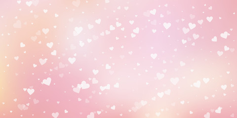 White heart love confettis. Valentine's day fallin