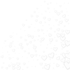 White heart love confettis. Valentine's day corner