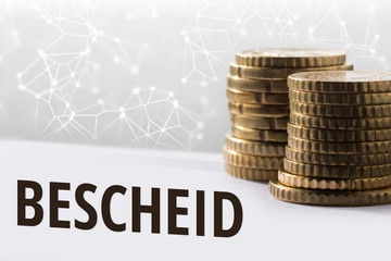 Konzept Bescheid / Finanzen im digitalen Zeitalter