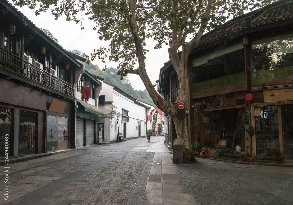 Wall mural Qinghefang ancient street view in Hangzhou city Zhejiang province China