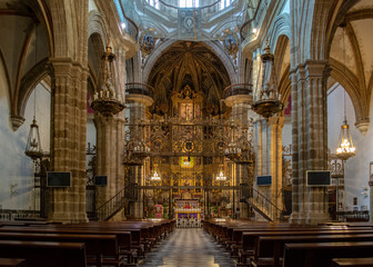 Fototapeta na wymiar the Virgin of Guadalupe Monastery Basilica, Caceres, Spain