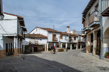 Fototapeta na wymiar Square of Guadalupe in Cáceres (Extremadura, Spain)