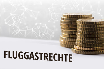 Konzept Fluggastrechte / Finanzen im digitalen Zeitalter