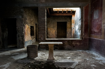 Fototapeta na wymiar Altar in the atrium, Pompeii