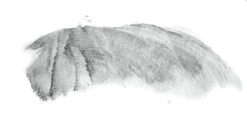 Abstract watercolor background hand-drawn on paper. Volumetric smoke elements. Neutral Gray color. For design, web, card, text, decoration, surfaces.