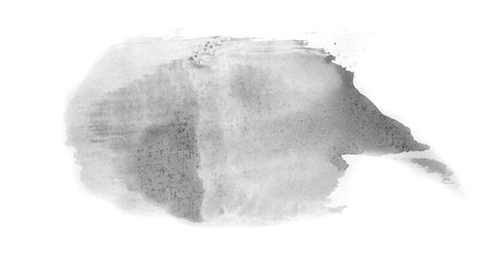 Abstract watercolor background hand-drawn on paper. Volumetric smoke elements. Neutral Gray color. For design, web, card, text, decoration, surfaces.