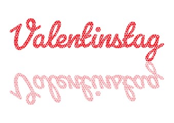 roter Valentinstag Schriftzug