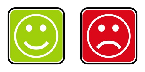 2 Feedback Buttons positiv und negativ