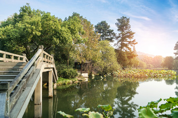 Beautiful landscape and landscape in West Lake, Hangzhou