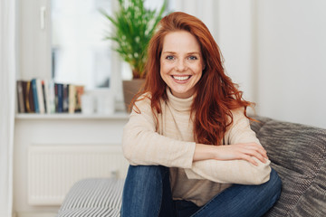 Smiling happy young woman with a vivacious smile