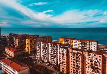 Fototapeta premium Old soviet houses in Batumi, Georgia