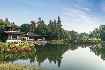 Beautiful landscape and landscape in West Lake, Hangzhou