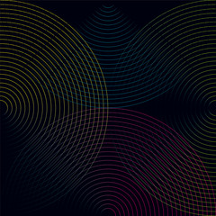 Fototapeta premium Multicolored lines. Colorful lines concentric background Illustration