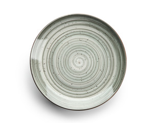 Stylish plate on white background