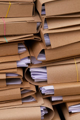 Fototapeta premium Stacks of paper files