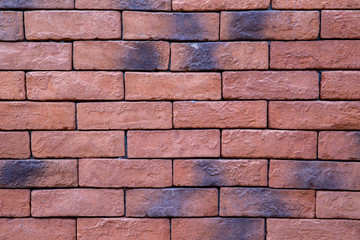 Pattern of Red brick wall for background and textured, Seamless Red brick wall background. Old Brick texture, Grunge brick wall background.