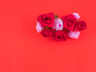 valentine's day ,Rose on red background
