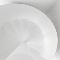 White spiral staircase