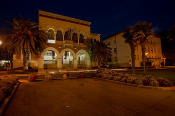 night view of the city of seville spain