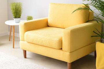 Comfortable armchair in modern room