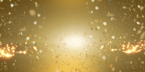 Gold and Glittering shiny Background