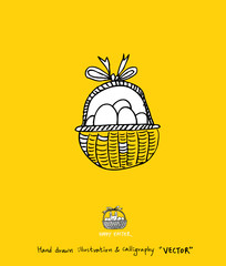 부활절 / 손으로 그린 부활절 일러스트