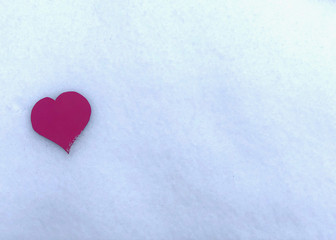 red heart on a white background. Valentine's day concept. Copy space