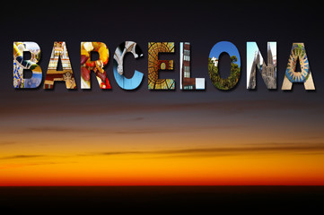 Barcelona collage sky