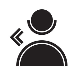 previous man user icon vector